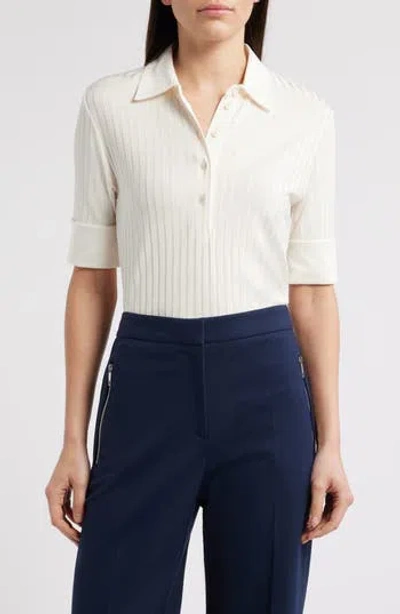 Hugo Boss Boss Ellera Rib Polo In White