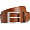 Hugo Boss Elloy Leather Belt In Medium Brown