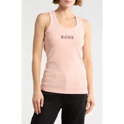 Hugo Boss Boss Ematite Embellished Tank Top In Pink