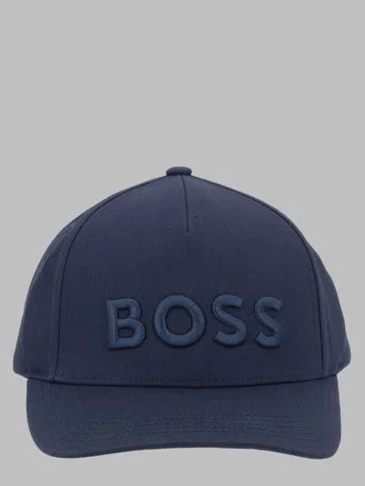 Hugo Boss Boss Embroidered Logo Baseball Cap In Blue