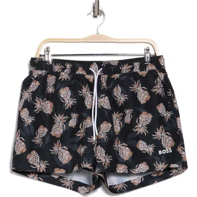 Hugo Boss Boss Ery Swim Trunks In Black
