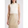 Hugo Boss Boss Esensa Cowl Neck Shell In Soft Cream