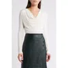 Hugo Boss Boss Eseyana Cowl Neck Top In Soft Cream