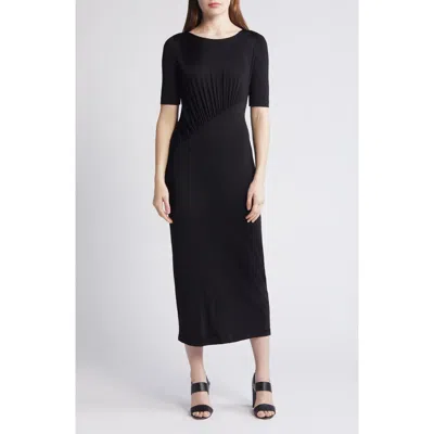 HUGO BOSS BOSS ETALICY SHORT SLEEVE MIDI DRESS