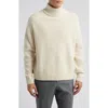 Hugo Boss Boss Evento Recycled Wool Turtleneck Sweater In White