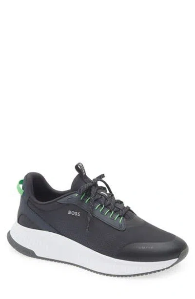 Hugo Boss Boss Evo Runn Sneaker In Black