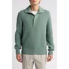 HUGO BOSS BOSS EXMAIMO HALF BUTTON VIRGIN WOOL SWEATER