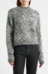 Hugo Boss Boss Faclina Mock Neck Sweater In Gray