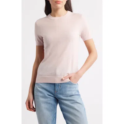 Hugo Boss Boss Falyssiasi Virgin Wool T-shirt Sweater In Crystal