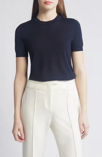 Hugo Boss Boss Falyssiasi Wool T-shirt Sweater In Dk Bu