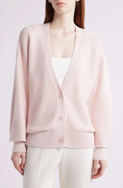 Hugo Boss Boss Fantinore Cotton Cardigan In Crystal Pink