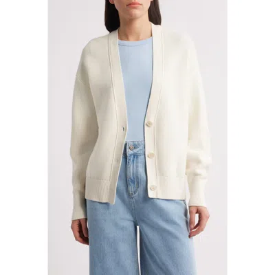 Hugo Boss Boss Fantinore Cotton Cardigan In White