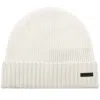 Hugo Boss Boss Fati Wool Beanie Cream In Neutral