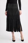 Hugo Boss Boss Fatrina Pleated Midi Skirt In Multi