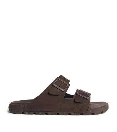 Hugo Boss Boss Faux Suede Surfley Slides In Multi