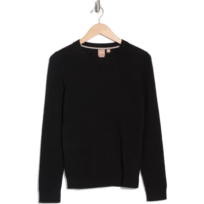 Hugo Boss Boss Feganasai Virgin Wool Sweater In Black