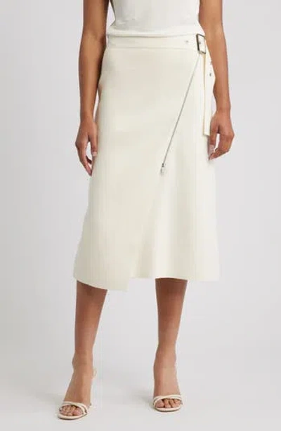 Hugo Boss Boss Feliora Wrap Skirt In Open Wht