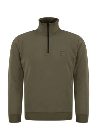 Hugo Boss Boss Felpa Zetrust In Green