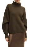 Hugo Boss Boss Fernadina Turtleneck Virgin Wool Sweater In Light Green