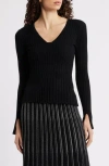 Hugo Boss Knitted Sweater With Two-tone Pattern