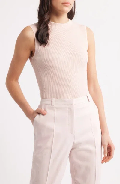 Hugo Boss Boss Feskies Rib Sleeveless Sweater In Crystal
