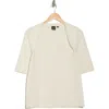 Hugo Boss Boss Fezania Lap Shoulder Knit Top In White