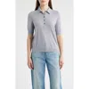 Hugo Boss Boss Fidenka Virgin Wool Polo Sweater In Gray