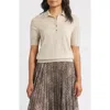 Hugo Boss Boss Fidenka Virgin Wool Polo Sweater In Nude