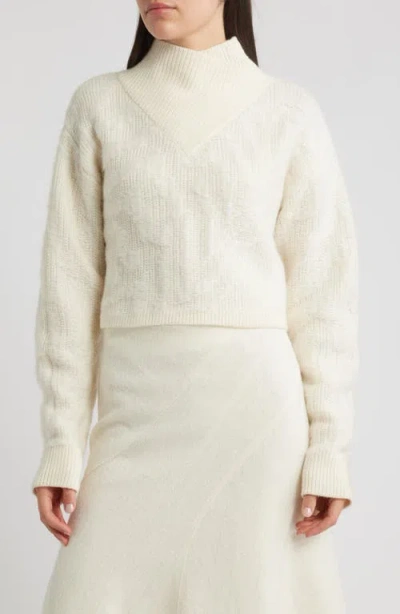 Hugo Boss Boss Fisura Virgin Wool & Mohair Blend Sweater In White