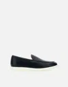 Hugo Boss Boss Sienne Midnight Blue Leather Loafer In Black