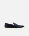 Hugo Boss Boss Sienne Midnight Blue Leather Loafer In Black