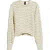Hugo Boss Boss Flomira Sweater In Light Beige Structured Knit