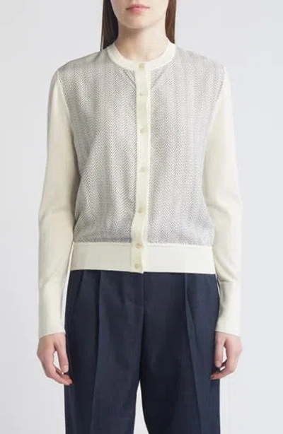 HUGO BOSS BOSS FLONTA MIXED MEDIA CARDIGAN
