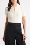 Shop Hugo Boss Boss Fointa Rib Polo In Soft Cream