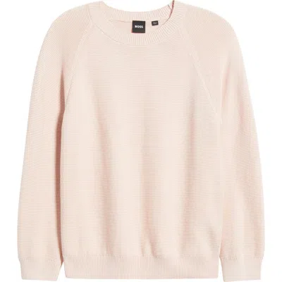 Hugo Boss Boss Fovila Crewneck Sweater In Neutral