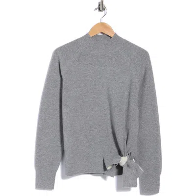 Hugo Boss Boss Framissy Virgin Wool & Cashmere Mock Neck Sweater In Gray