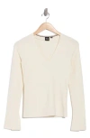 Hugo Boss Boss Fritzie Flare Cuff V-neck Sweater