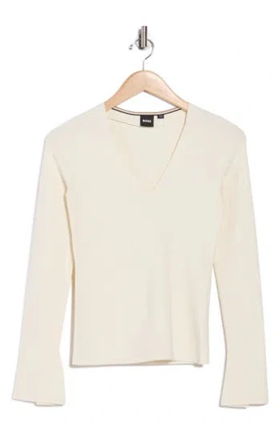 Hugo Boss Boss Fritzie Flare Cuff V-neck Sweater