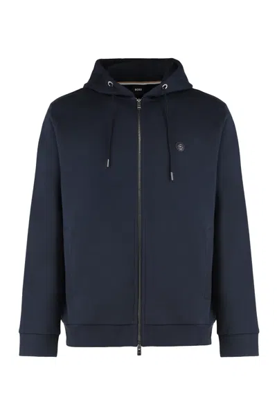 Hugo Boss Boss Full Zip Hoodie In Animal Print