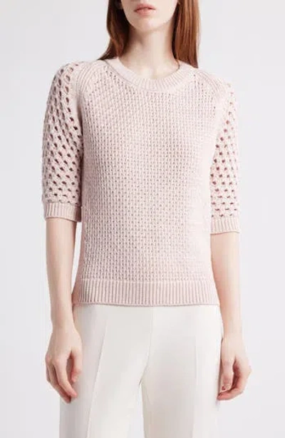 Hugo Boss Boss Funima Cotton Blend Crochet Sweater In Open Misc