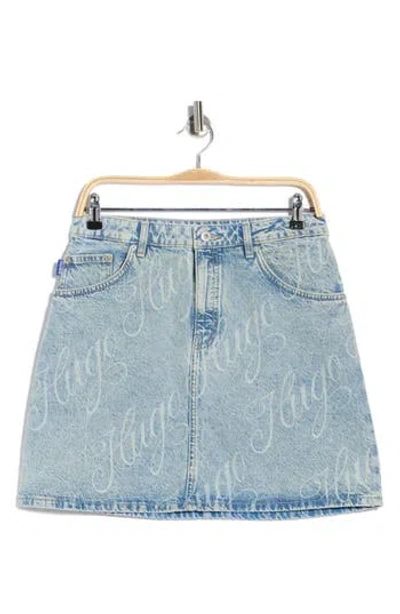 Hugo Boss Boss Gami Denim Skirt In Blue
