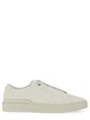 Hugo Boss Gary Tenn Mens Leather Low-top Trainers With Branded Lace Loop Nos In White