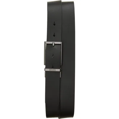 Hugo Boss Boss Gemmy Reversible Leather Belt In Blk
