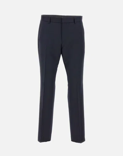 Hugo Boss Boss Genius One Slim Fit Wool Pants In Blue