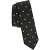 Hugo Boss Boss Geometric Jacquard Tie In Black
