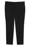Hugo Boss Boss George Flat Front Virgin Wool Pants In Black