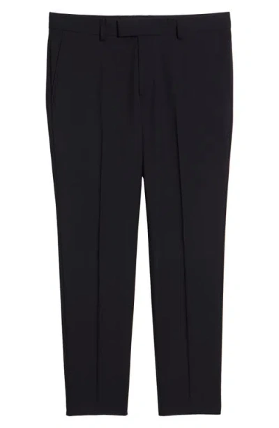 Hugo Boss Boss George Flat Front Virgin Wool Pants In Dark Blue