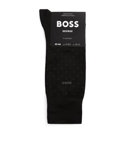 Hugo Boss Boss George Pin Dot Socks In Black