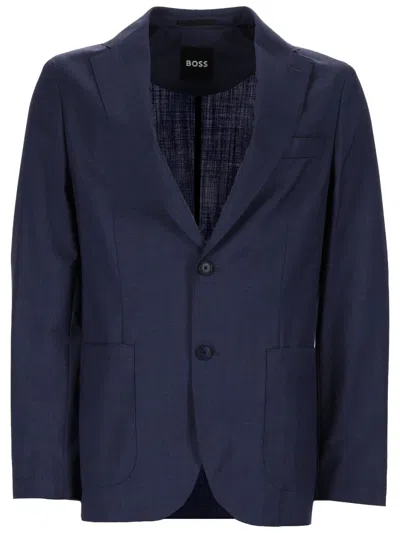 Hugo Boss P Hanry Single Breasted Suit Jacket In Blue