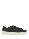Hugo Boss Low-top Trainers In Grained Faux Leather In Black